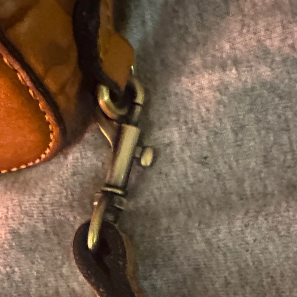 Embossed Leather Backpack - Tan - image 6